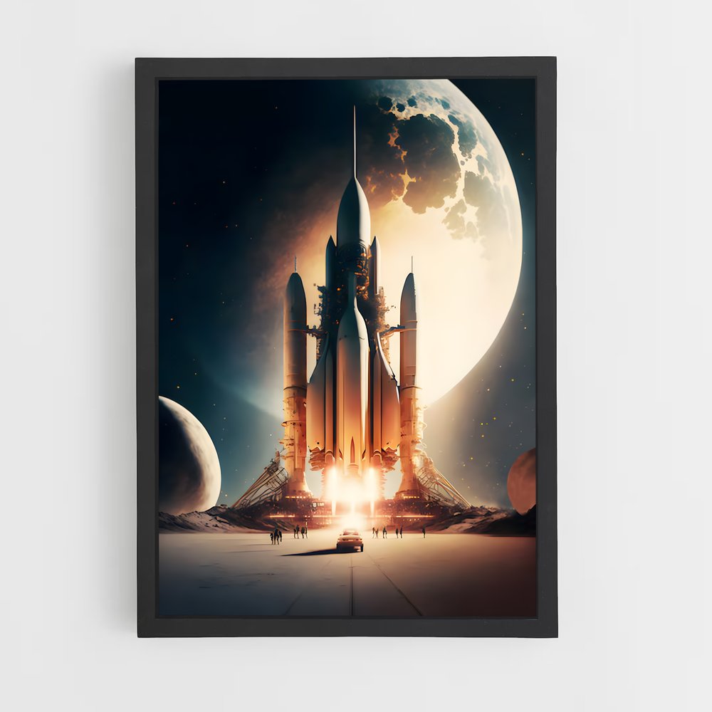 Poster L'Odyssée Spatiale – affiche Missions spatiales (vue 2)